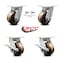 Service Caster 4 Inch Kingpinless High Temp Phenolic Wheel Caster Swivel Locks 2 Brakes, 2PK SCC-KP30S420-PHRHT-BSL-2-SLB-2 - alternate 4